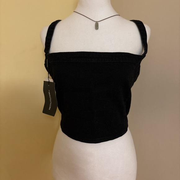 Pretty little thing Black Women's Top Strappy Back - Picture 1 of 5